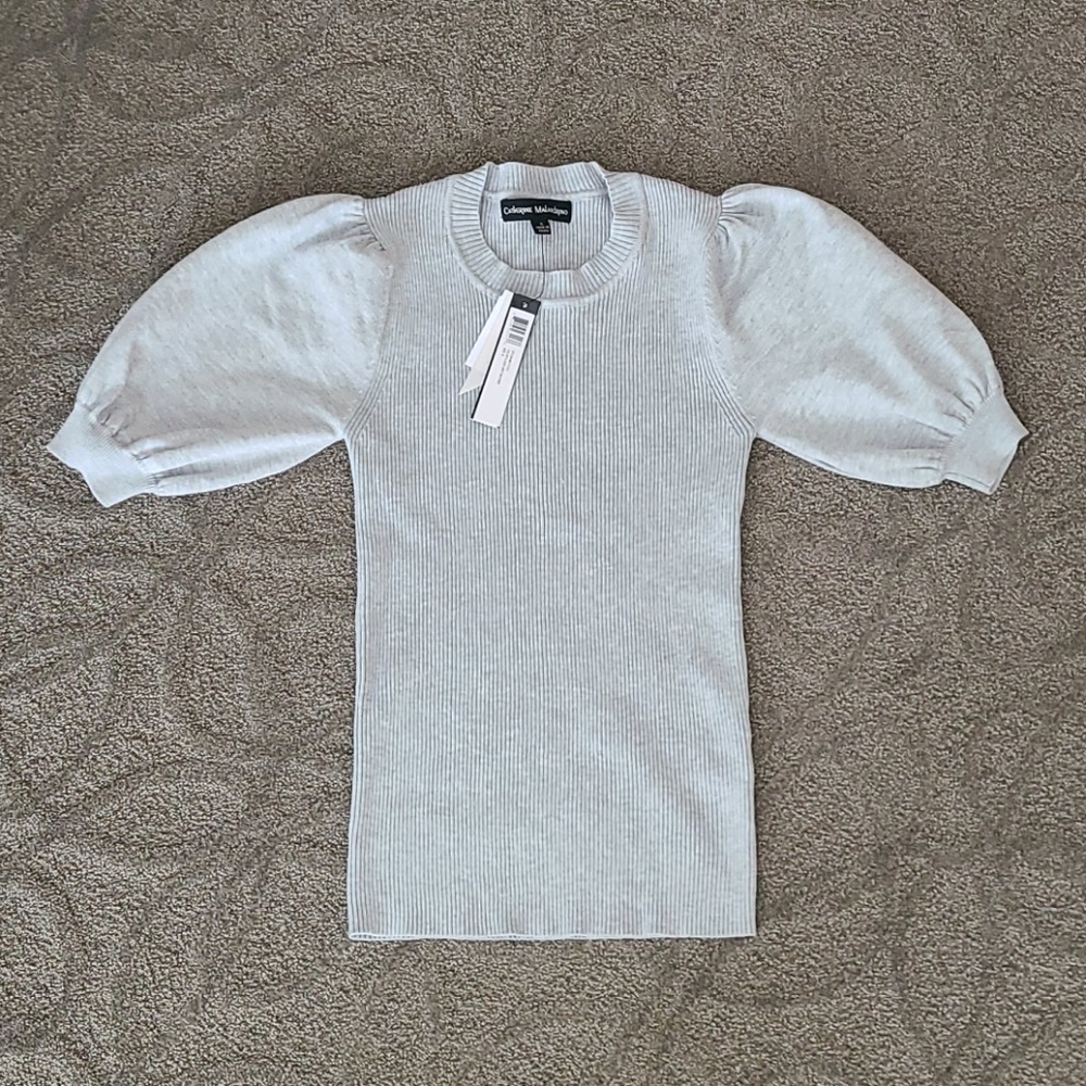 Puff Sleve Sweater Top